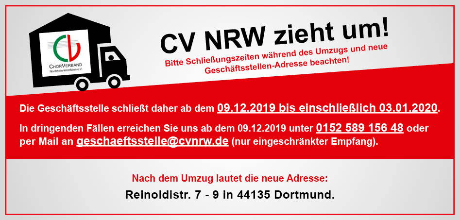 Der CV NRW zieht um!